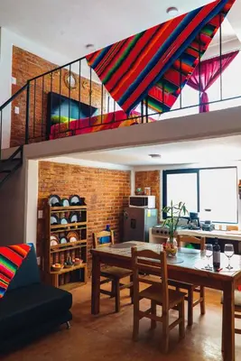 Zona de estar de Beatiful apartment in the magical town of Orizaba
