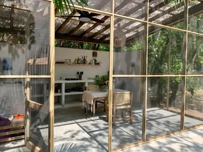 Un balcón o terraza de Domo Hermoso Glamping