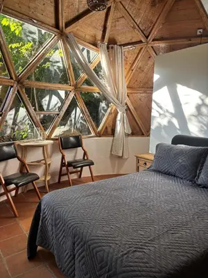 Cama o camas de una habitación en Domo Geodésico en Malinalco
