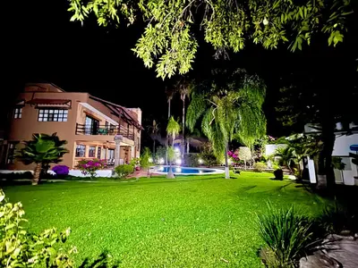 Jardín al aire libre en Quinta De Leon