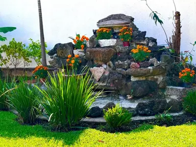 Jardín al aire libre en Quinta De Leon