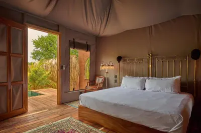 Cama o camas de una habitación en Punta Mozambique - Glamping de lujo con AC