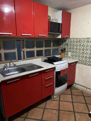 Una cocina o zona de cocina en Departamento E-5 metro Copilco UNAM Coyoacan