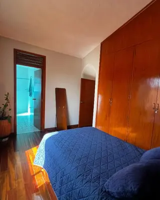 Cama o camas de una habitación en Casa Carmesí