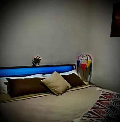 Cama o camas de una habitación en RINCÓN DE MONTE ALBAN Oaxaca
