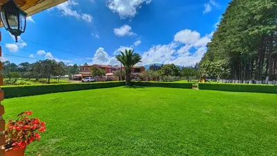 Jardín al aire libre en Cabañas en Zacatlán-Rancho el Mayab