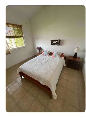 Cama o camas de una habitación en Casa con alberca en tlayacapan Morelos