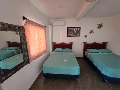 Cama o camas de una habitación en Casablanca Bonfil