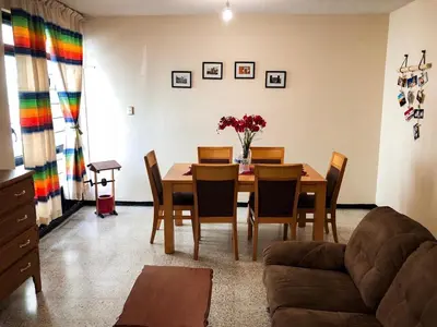 Zona de estar de Casa Lucero Oaxaca