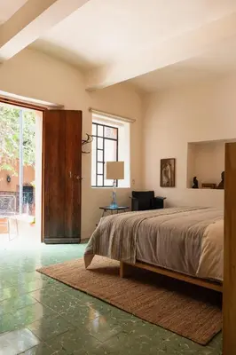 Cama o camas de una habitación en Casa Arrona Oaxaca