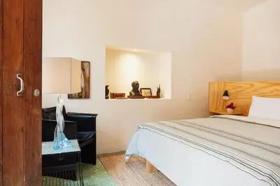 Cama o camas de una habitación en Casa Arrona Oaxaca