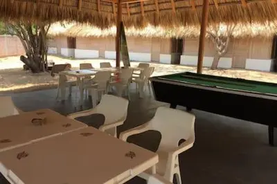 Mesa de billar en Mondala Hostal Carrizalillo