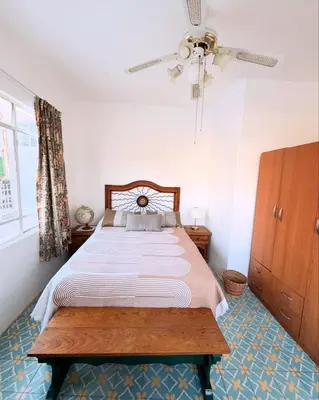 Cama o camas de una habitación en Silencio y naturaleza en Cuernavaca