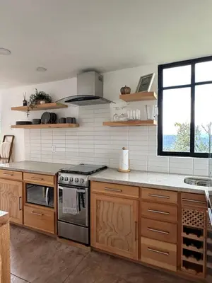 Una cocina o zona de cocina en Casa Madera 2C