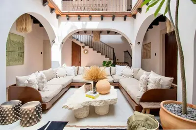 Zona de estar de Casa Uh Mook, Rooted design, sacred stay