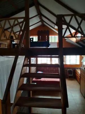 Cama o camas de una habitación en Cabaña Rùstica Amplia Céntrico TLAXCALA