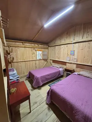 Cama o camas de una habitación en Cabaña El Remanso