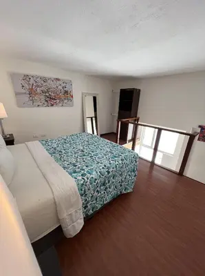 Cama o camas de una habitación en Bonito Mini Departamento 9