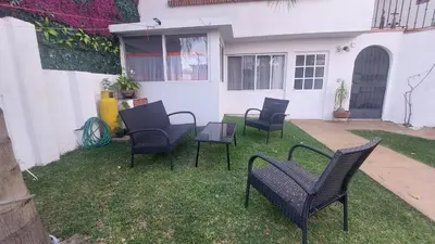 Jardín al aire libre en Moshitos room