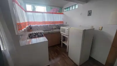 Una cocina o zona de cocina en Moshitos room