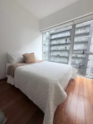 Cama o camas de una habitación en Departamento con Alberca
