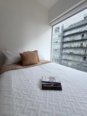 Cama o camas de una habitación en Departamento con Alberca