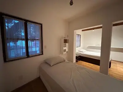 Cama o camas de una habitación en Casa tradicional en Coyoacán