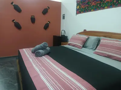 Cama o camas de una habitación en Houzze Plety