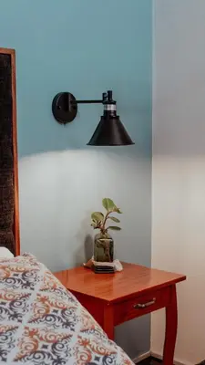 Cama o camas de una habitación en Estilo y confort Apt Aire acondicionado y Terraza y Estudio