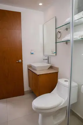 Un baño de Padrísimo apartamento frente al mar