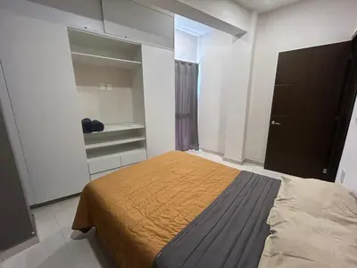 Cama o camas de una habitación en Departamentos frente a Chedraui