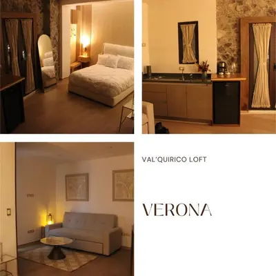 Cama o camas de una habitación en Loft de ensueño en el corazón de Val'Quirico