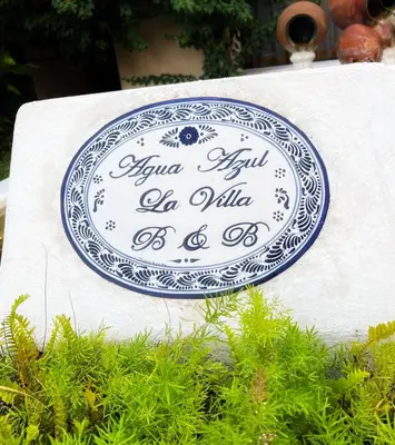 Jardín al aire libre en Agua Azul la Villa