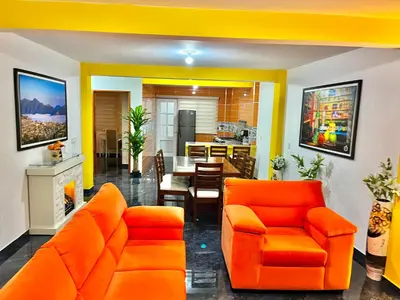 Zona de estar de Mi bello Zacatlán-Loft Manzana Rayada