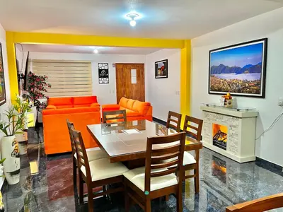 Zona de estar de Mi bello Zacatlán-Loft Manzana Rayada