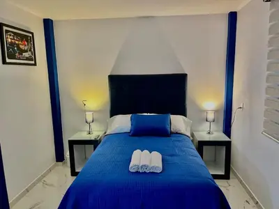 Cama o camas de una habitación en Mi bello Zacatlán-Suite Manzana Peruana