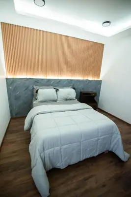 Cama o camas de una habitación en Posada las Salinas