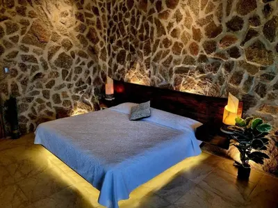 Cama o camas de una habitación en Loft Suite Altitude Cabin