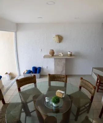 Zona de estar de Apartment with the sea at your feet