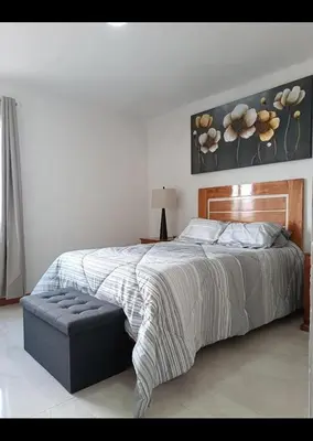 Cama o camas de una habitación en Cabañas el Rincon de los Sueños