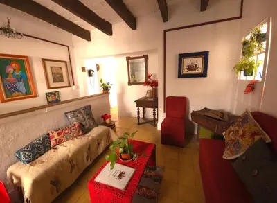 Zona de estar de Balcón de Frida