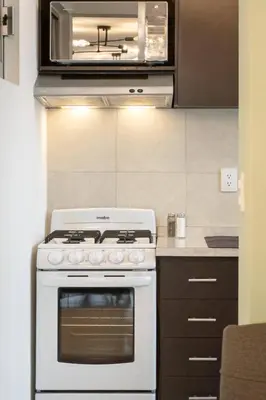 Una cocina o zona de cocina en Depto moderno cerca Estadio GNP y Aeropuerto