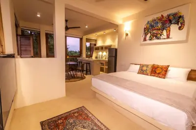 Cama o camas de una habitación en Ocean Views Amazing Rooftop