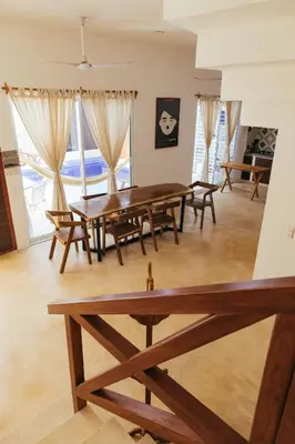 Zona de estar de Ocean View House with 3 levels Terrace and Pool 5 min to Beach Bacocho Coral and Carrizalillo