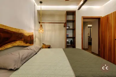 Cama o camas de una habitación en Unmatched Suite, two bedrooms facing Zicatela