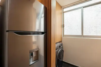 Una cocina o zona de cocina en Departamento cerca de Estadio GNP y Aeropuerto