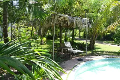 Jardín al aire libre en Hotel Cocoloco