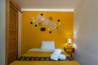 Cama o camas de una habitación en Departamentos Mi querido Coyoacán