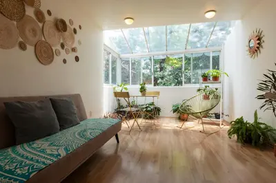 Zona de estar de Departamentos Mi querido Coyoacán