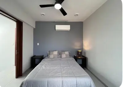 Cama o camas de una habitación en Casa villas del invernadero